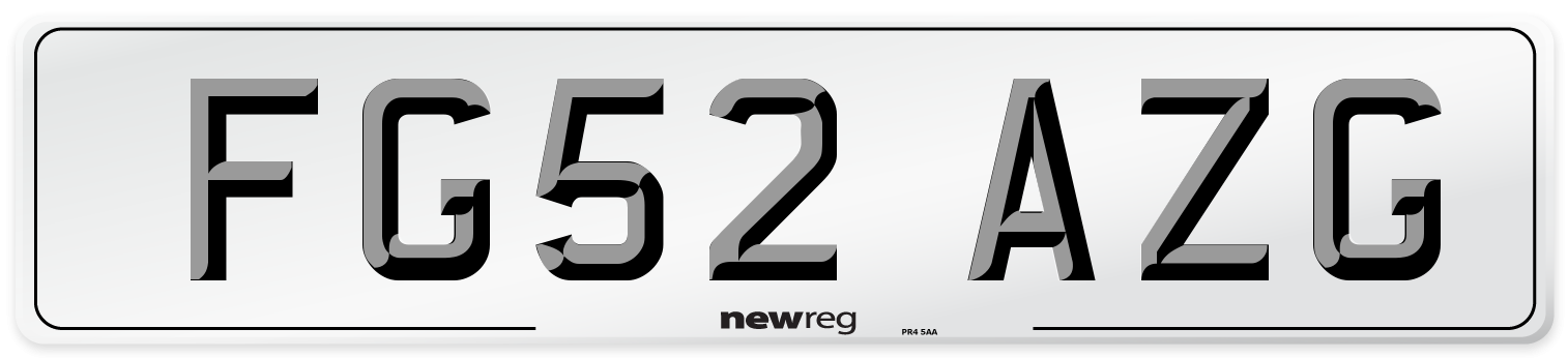 FG52 AZG Number Plate from New Reg